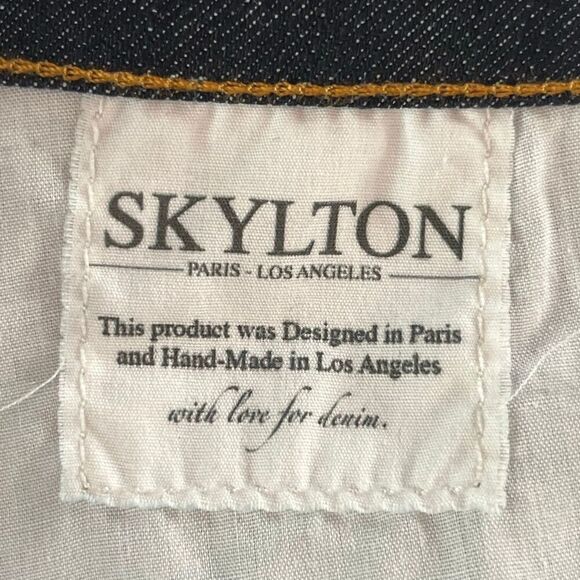 NWT Skylton Blue Moto Denim Jeans Size 34x33 RETAIL $199.99 - Picture 8 of 10
